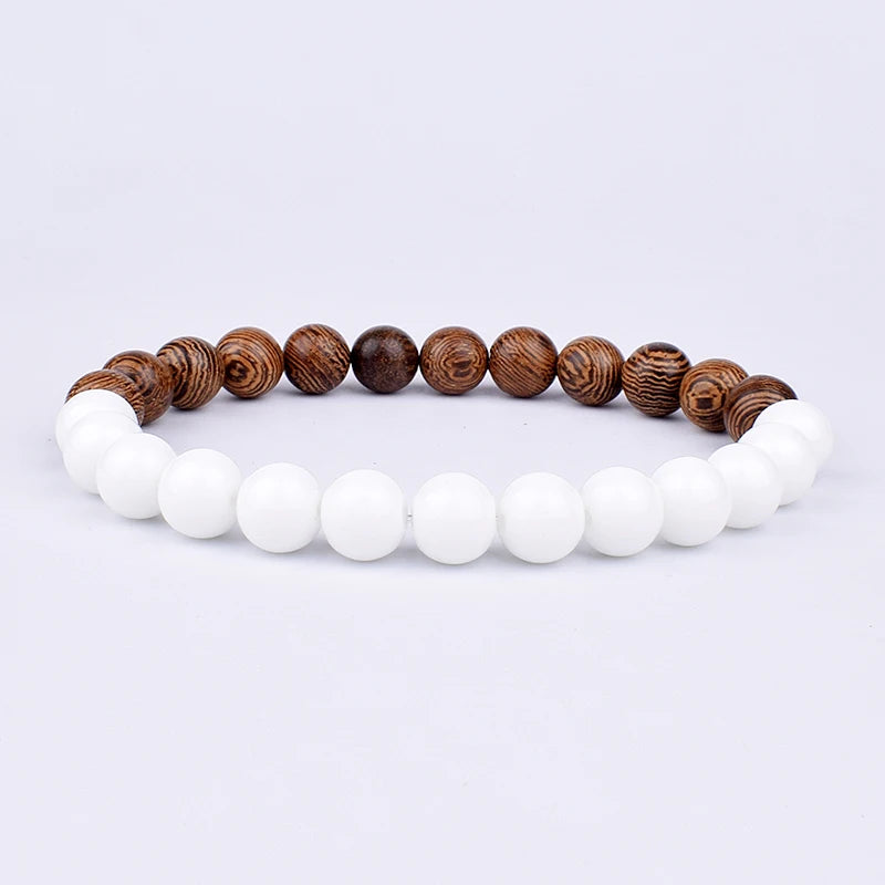 Vulkanstein-Armband für Männer, Lava-Holz, 8 mm Perlen, Armband, tibetischer Buddha, Handgelenkkette, Damen- und Herrenschmuck, Geschenk, neue Armbänder