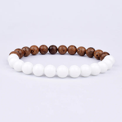 Vulkanstein-Armband für Männer, Lava-Holz, 8 mm Perlen, Armband, tibetischer Buddha, Handgelenkkette, Damen- und Herrenschmuck, Geschenk, neue Armbänder