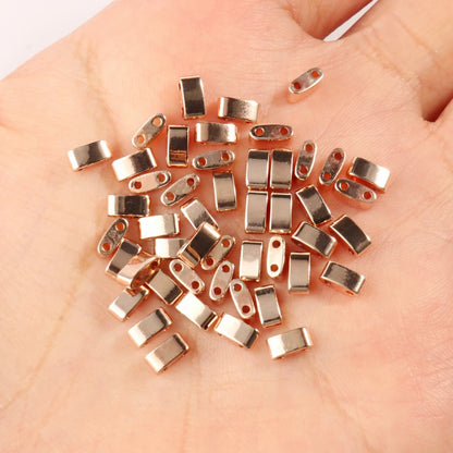 Natürliche Stein Zwei Loch Hämatit Stein Mineral Lose Spacer Perlen Für Schmuck Handgemachte Diy Armband Halskette Ohrringe Tila