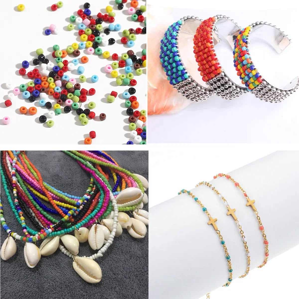Neue 450 gr/beutel 2mm 3mm 4mm Wirkung der Creme Charme Tschechische Glas Seed Perlen für Schmuck, der DIY Handgemachte Armband Zubehör