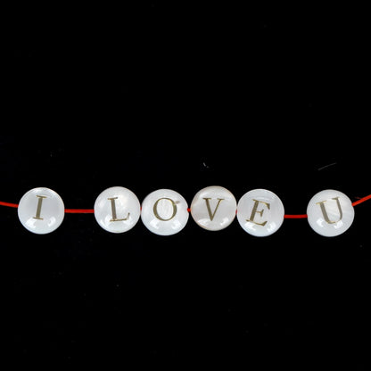 8 mm natürliche 26 Buchstaben weiße Muschel-Alphabet-Abstandsperlen für Schmuckherstellung, DIY handgefertigte Anhänger-Halskette