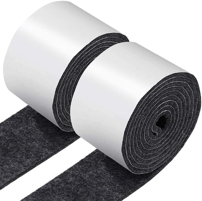 2 stücke Selbst Klebstoff Fühlte Band Polyester Filz Streifen Rolle Schwarz Möbel Filz Streifen DIY Form Schiebe Pad Band Boden protector