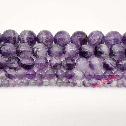 Fabrik Preis Runde Gemischte Lila Farbe Amethysten Perlen Naturstein Perlen 6 8 10 12mm Diy Armband Halskette für Schmuck Machen