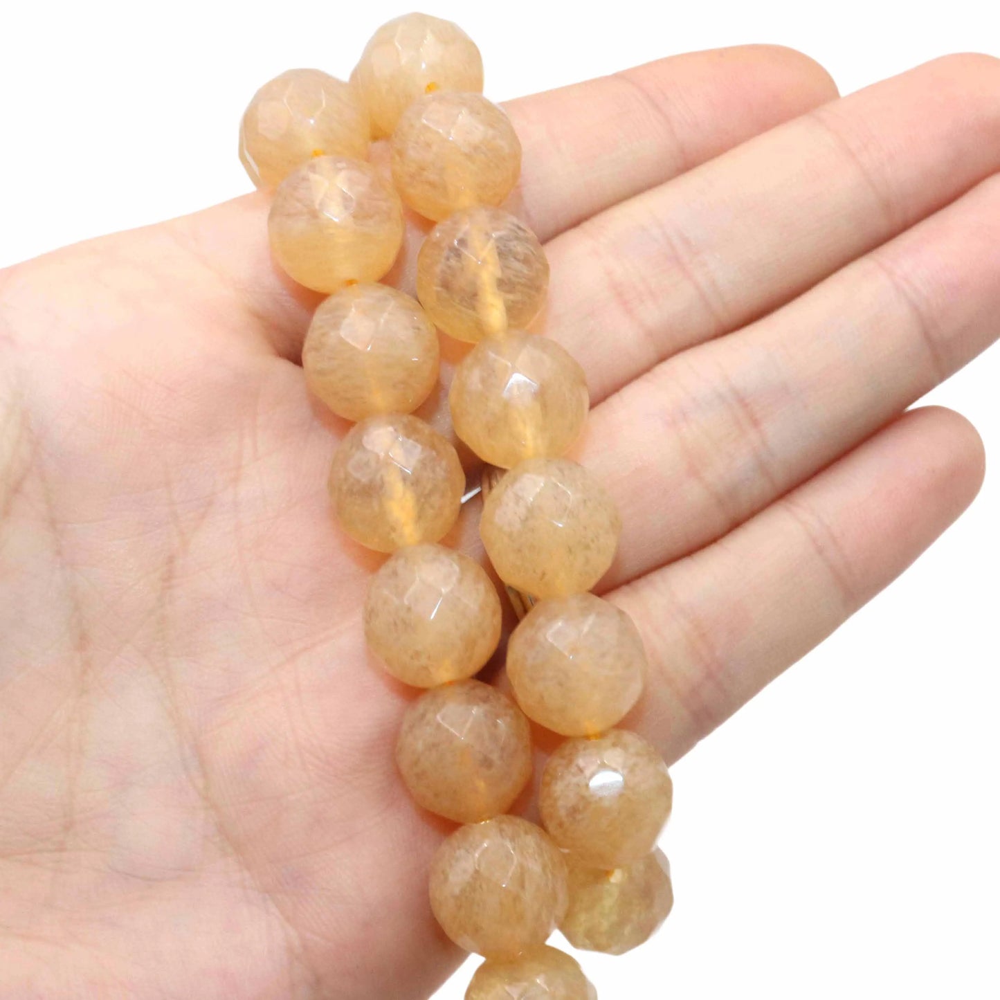 Naturstein Facettierte Gelbe Citrin Quarz Spacer Perlen Für Schmuck Machen DIY Armband Halskette Zubehör 4/6/8/10/12mm