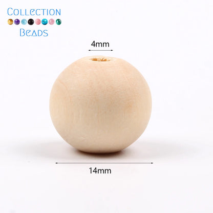 4-50mm 1-1000 Stück natürliche Holzperlen runde Abstandshalter Holzperle bleifreie Kugeln Charms DIY für Schmuckherstellung handgefertigte Accessoires