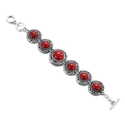 LOVBEAFAS Mode Ethnische Böhmische Armbänder & Armreifen Für Frauen Rot Blau Stein Vintage Strand Boho Einstellbare Armbänder Schmuck