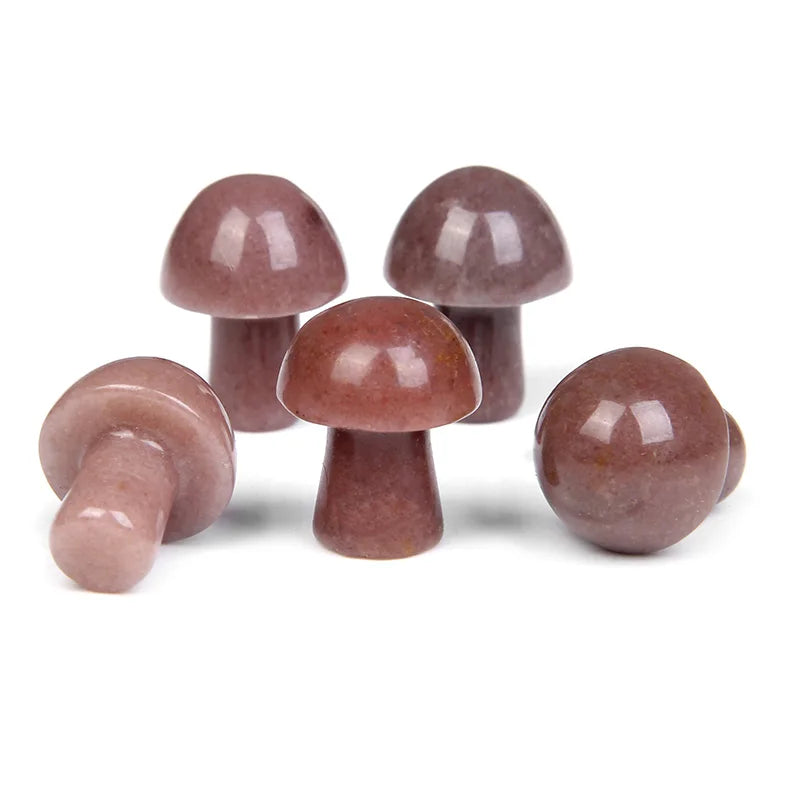 5 stücke Naturstein Pilz Figur Kristall Amethyst geschnitzt Handwerk Dekoration Wohnkultur Ornament Weihnachts geschenk 15x20mm