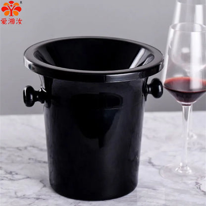Aixiangru Wein- und Champagnerspülbehälter, Weinverkostungs-Spülbehälter 1L, Schwarzes Weinfass 3L/1L