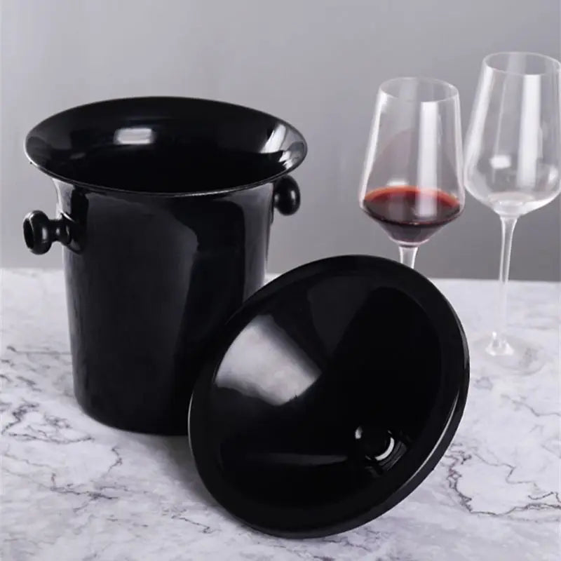 Aixiangru Wein- und Champagnerspülbehälter, Weinverkostungs-Spülbehälter 1L, Schwarzes Weinfass 3L/1L