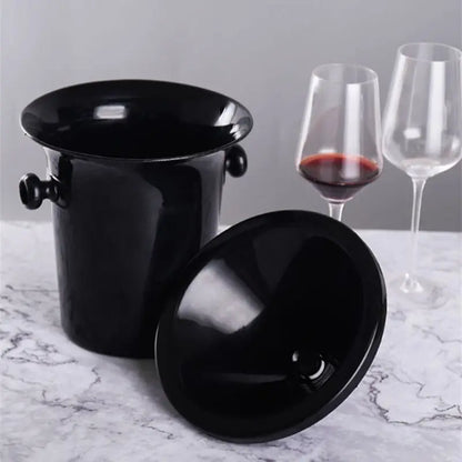 Aixiangru Wein- und Champagnerspülbehälter, Weinverkostungs-Spülbehälter 1L, Schwarzes Weinfass 3L/1L