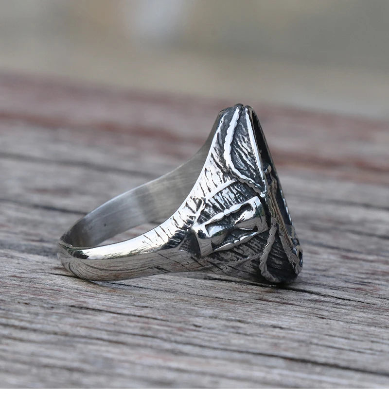 Vintage Nautischen Leuchtturm Viking Ring Männer 316L Edelstahl Nautischen Amulett Signet Ring Nordic Frieden Amulett Schmuck Geschenk