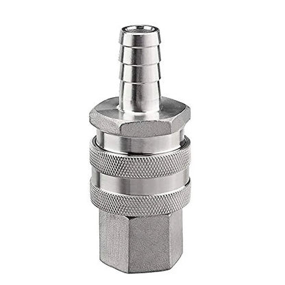 1/2" NPT Bier-Schnelltrennset, 1/2" Barb 304 Edelstahl Schnelltrennset Moonshine Fitting Connectors HomeBrewing