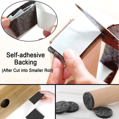 2 stücke Selbst Klebstoff Fühlte Band Polyester Filz Streifen Rolle Schwarz Möbel Filz Streifen DIY Form Schiebe Pad Band Boden protector