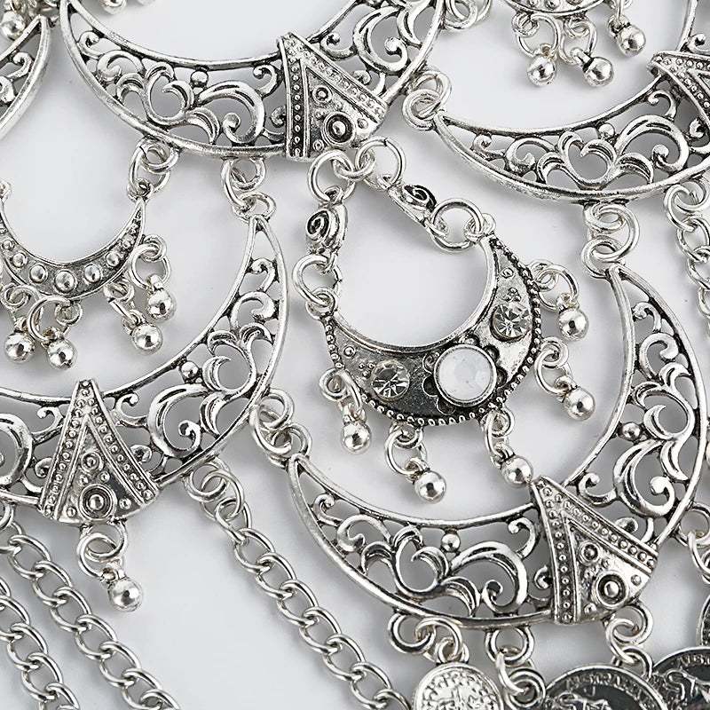 Collares Boho Maxi Choker Collier Femme Halskette Geometrische Kette Münze Vintage Colar Aussage Böhmische Halskette Frauen Schmuck