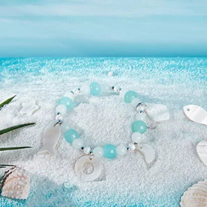 Natürliche weiße Sternform Süßwasser Muschelperlen fünfzackiger Stern lose Perlen für DIY Handwerk Schmuckherstellung Armband Zubehör