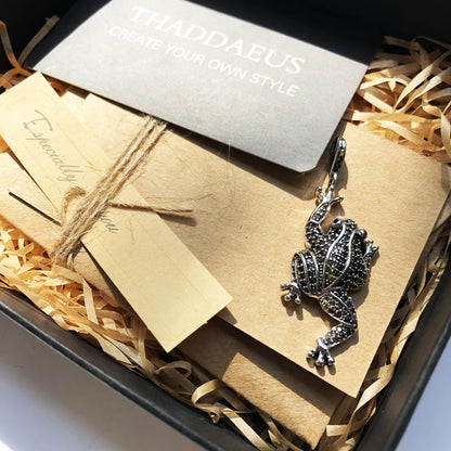 Anhänger Frosch Grün Eva 2017, modischer Glamour-Schmuck, Europa-Stil, Halskette, Zubehör, Geschenk für Damen und Herren
