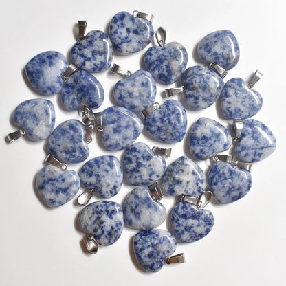 Großhandel 50 teile/los Mode 20mm herz naturstein amazonit charms anhänger für schmuck machen Kostenloser versand