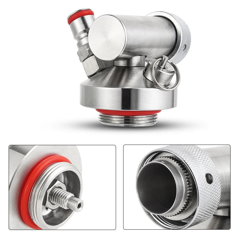 Edelstahl Bier Keg Tippen Dispenser Mini Brummstimme Speer, Einstellbare Tap Wasserhahn & Premium Co2 Ladegerät Kit homebrew Zubehör