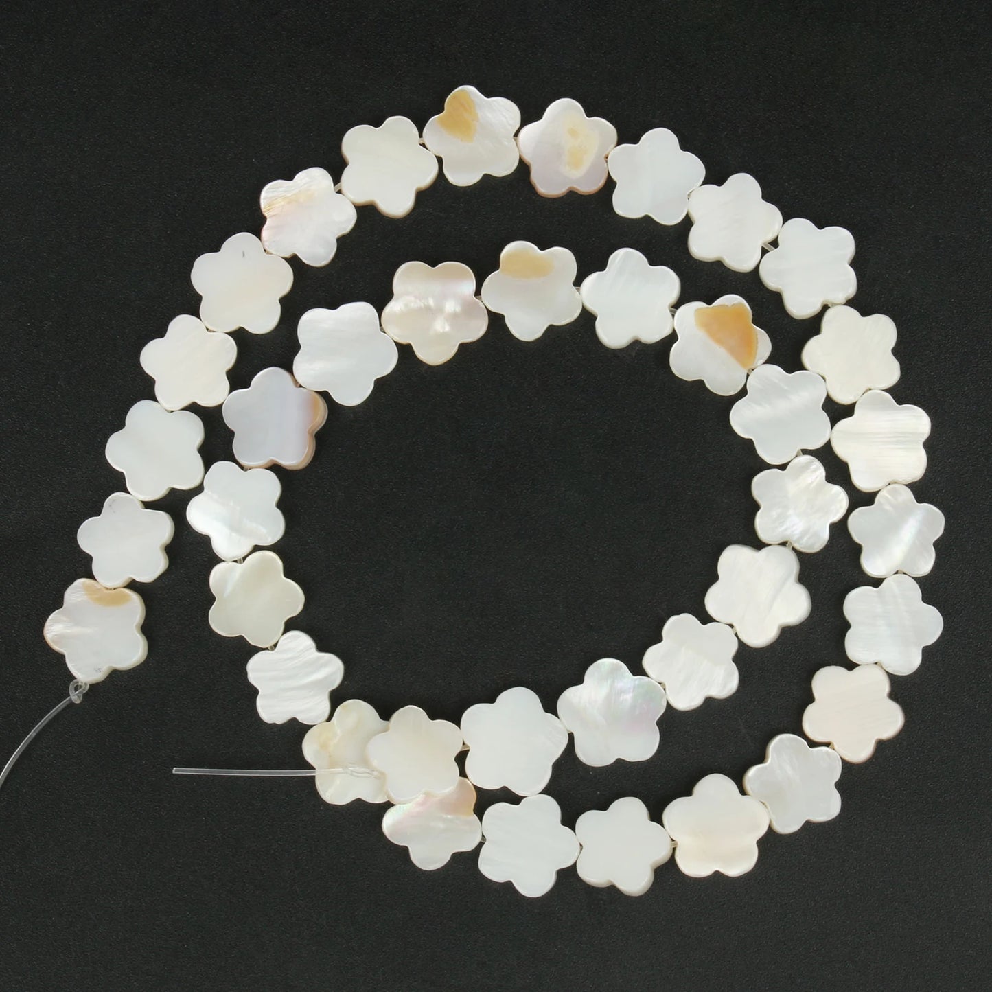 Natürliche weiße Blume, Pflaumenmuschel, Perlmutt, lose Distanzperlen für Schmuckherstellung, DIY, handgefertigtes Armband, Halskette, 6, 8, 10 mm