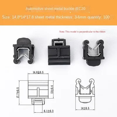 Auto große LKW-Träger Blechs chnalle abnehmbare Nylon Kabelbinder Kabelbinder mit Blech befestigungs sitz Dicke 3mm
