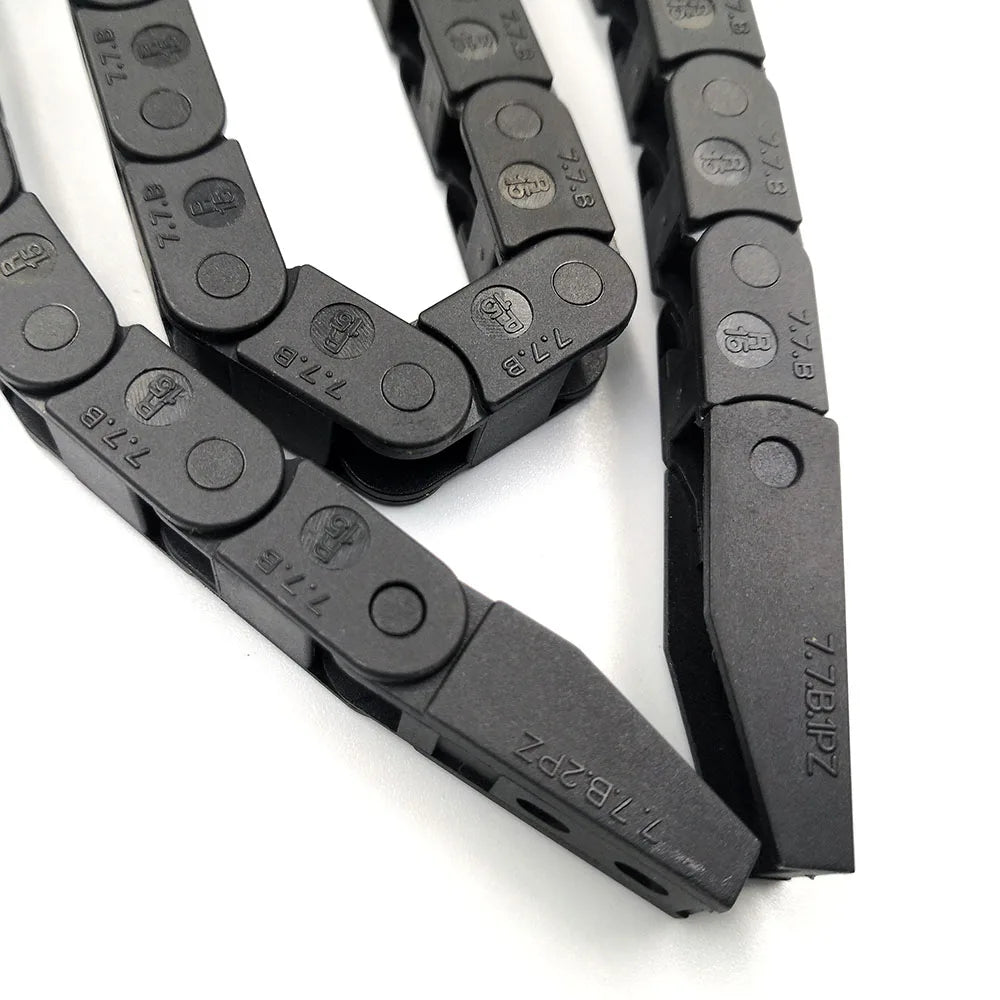 JFLO 1 Meter 5x5mm 7x7mm 10x10mm Schleppkettenbrücke, nicht öffnender Typ, technische Nylon-Kabelschutzkette