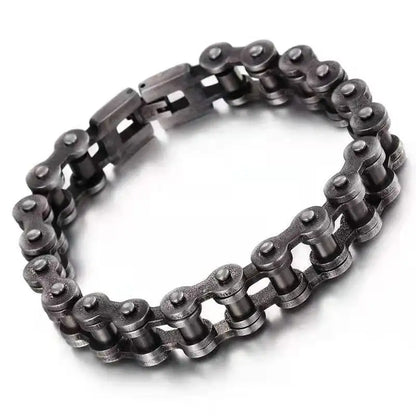 Retro Schwere Bürste Edelstahl Motorrad Kette Armband 11/13 MM Breite Herren Frauen Bike Biker Armbänder Hip-Hop Schmuck 19-23 cm