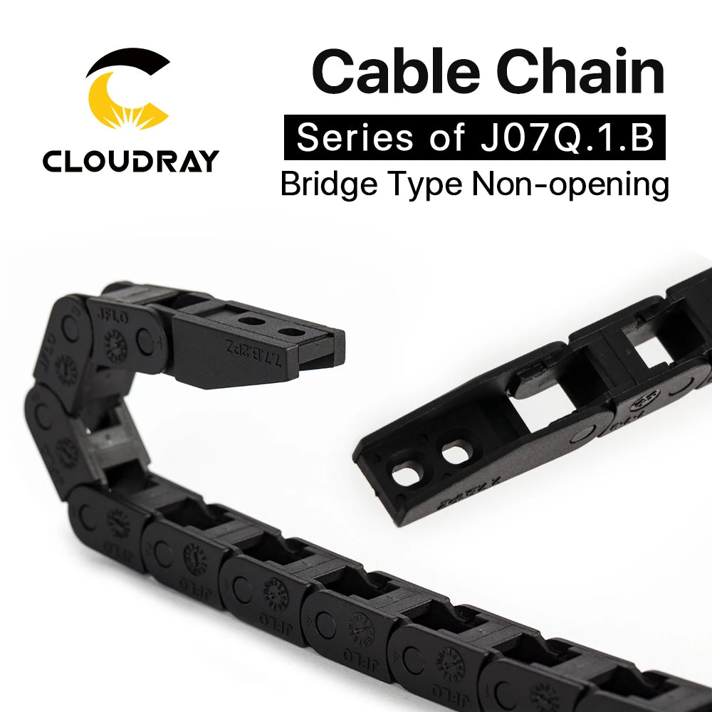 Cloudray Kabel Ketten 7*7mm Brücke Typ Nicht-Öffnung 1 Meter Kunststoff-schleppleine Übertragung Drag Kette für maschine