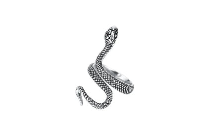 Retro Thai Silber Wicklung Schlangenform 925 Sterling Silber Schmuck Persönlichkeit Dominierendes Tier Exquisite Öffnungsringe R295
