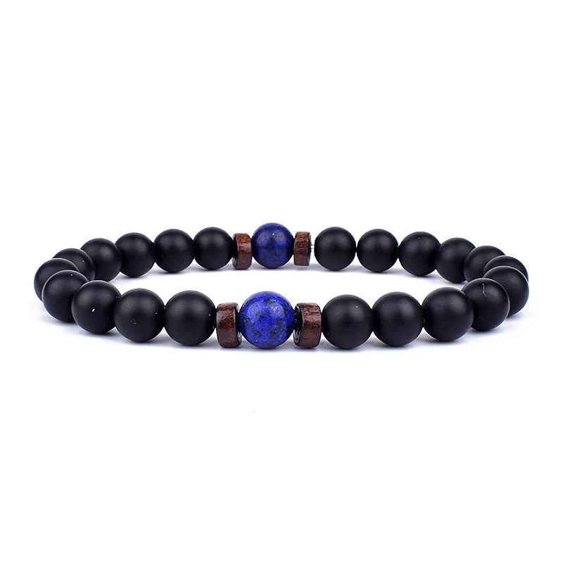 Vulkanstein-Armband für Männer, Lava-Holz, 8 mm Perlen, Armband, tibetischer Buddha, Handgelenkkette, Damen- und Herrenschmuck, Geschenk, neue Armbänder