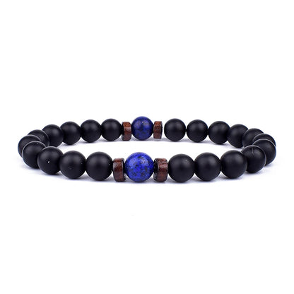 Vulkanstein-Armband für Männer, Lava-Holz, 8 mm Perlen, Armband, tibetischer Buddha, Handgelenkkette, Damen- und Herrenschmuck, Geschenk, neue Armbänder