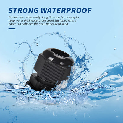 10PCS Mehr Löcher Wasserdichte Kunststoff Kabelverschraubung M20 * 1,5 Mit Abschlepplöcher M25 * 1,5 Nylonverschraubung M32 * 1,5 Schwarz Grau Dichtungsverbindung M16
