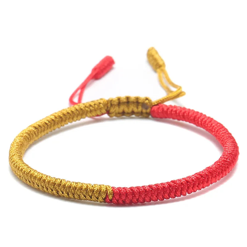 Multicolored Thread Bracelet, Tibetan Buddhism, Love, Lucky Charm, Tibetan Bracelets and Bangles for Women and Men, Handmade Knotted Rope