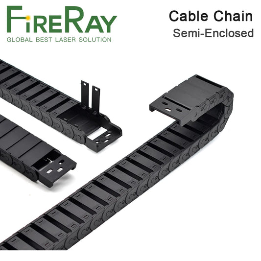 1 Meter Kabelkette halbgeschlossen 15 * 20 30 40 50 mm Drahtübertragungsträger Kunststoff-Schleppleine für 3D-Drucker CNC-Gravur