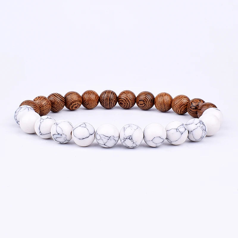 Vulkanstein-Armband für Männer, Lava-Holz, 8 mm Perlen, Armband, tibetischer Buddha, Handgelenkkette, Damen- und Herrenschmuck, Geschenk, neue Armbänder
