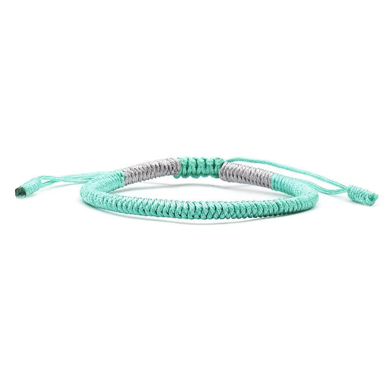 Multicolored Thread Bracelet, Tibetan Buddhism, Love, Lucky Charm, Tibetan Bracelets and Bangles for Women and Men, Handmade Knotted Rope