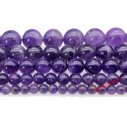 Naturstein Bergkristall AAAA Qualität Lila Amethysten Kristalle Runde Lose Perlen 4 6 8 10 12 MM Diy Perlen für Schmuckherstellung