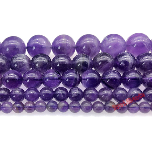 Naturstein Bergkristall AAAA Qualität Lila Amethysten Kristalle Runde Lose Perlen 4 6 8 10 12 MM Diy Perlen für Schmuckherstellung