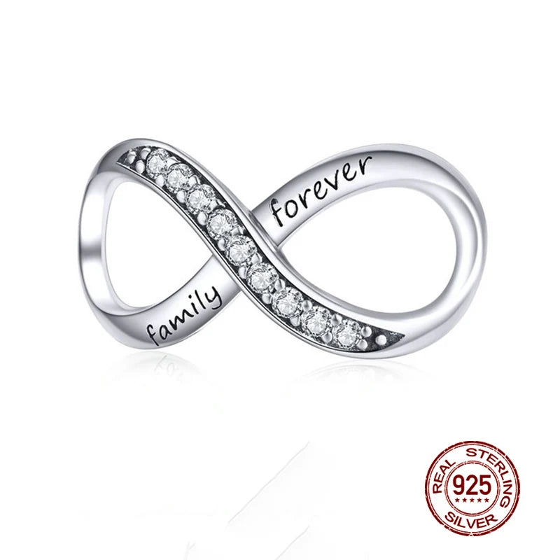WOSTU 925 Sterling Silber Tier Cat Charm Anhänger Herz Familie Marienkäfer Bee Perlen Fit Original Armband DIY Schmuck Für Frauen