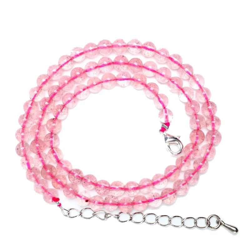 Natürliche 4mm Fluorit Amethyst Sonnenstein Apatit Quarz Perlen Halskette mehrere Farben Geschenke für Mädchen Mode Armband Halsband
