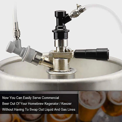 Ball Lock-Umrüstsatz, Sankey Keg-Kupplungsadapter, FPT 5/8 Gewinde, Edelstahl, Ball Lock, Schnellkupplung, Gas- und Flüssigkeitspfosten