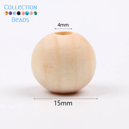 4-50mm 1-1000 Stück natürliche Holzperlen runde Abstandshalter Holzperle bleifreie Kugeln Charms DIY für Schmuckherstellung handgefertigte Accessoires