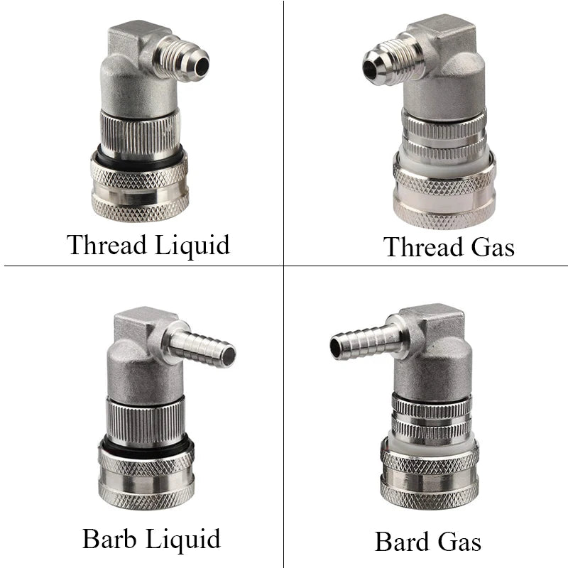 Edelstahl-Kugelverriegelung zum Trennen von selbstgebrauten Bierfass, Schnellkupplung, Corny Keg Dispenser, Gas/Flüssigkeit, 1/4 Zoll Stange und 1/4 Zoll MFL