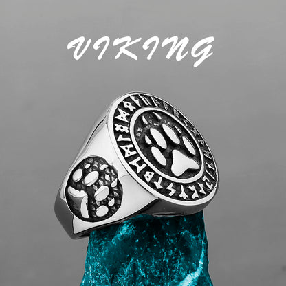Nordic Viking Edelstahl Ring Anker Kompass Baum des Lebens Viking Rune Wolf Männer und Frauen Ring Schmuck Fabrik Großhandel