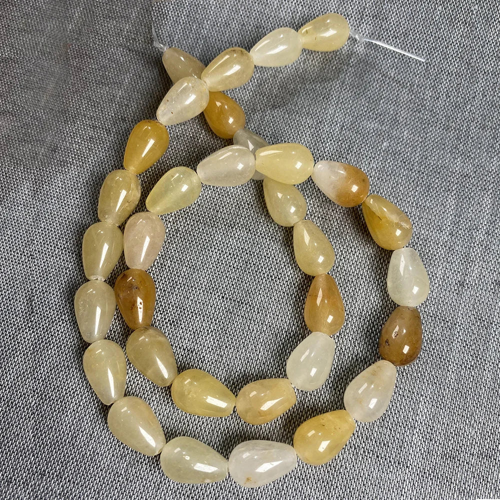 33 teile/los Natürliche Achate Perlen Runde Wasser Tropfen Form Lose Perlen für Die DIY Halskette Armbänder Länge 40cm Größe 8x12mm