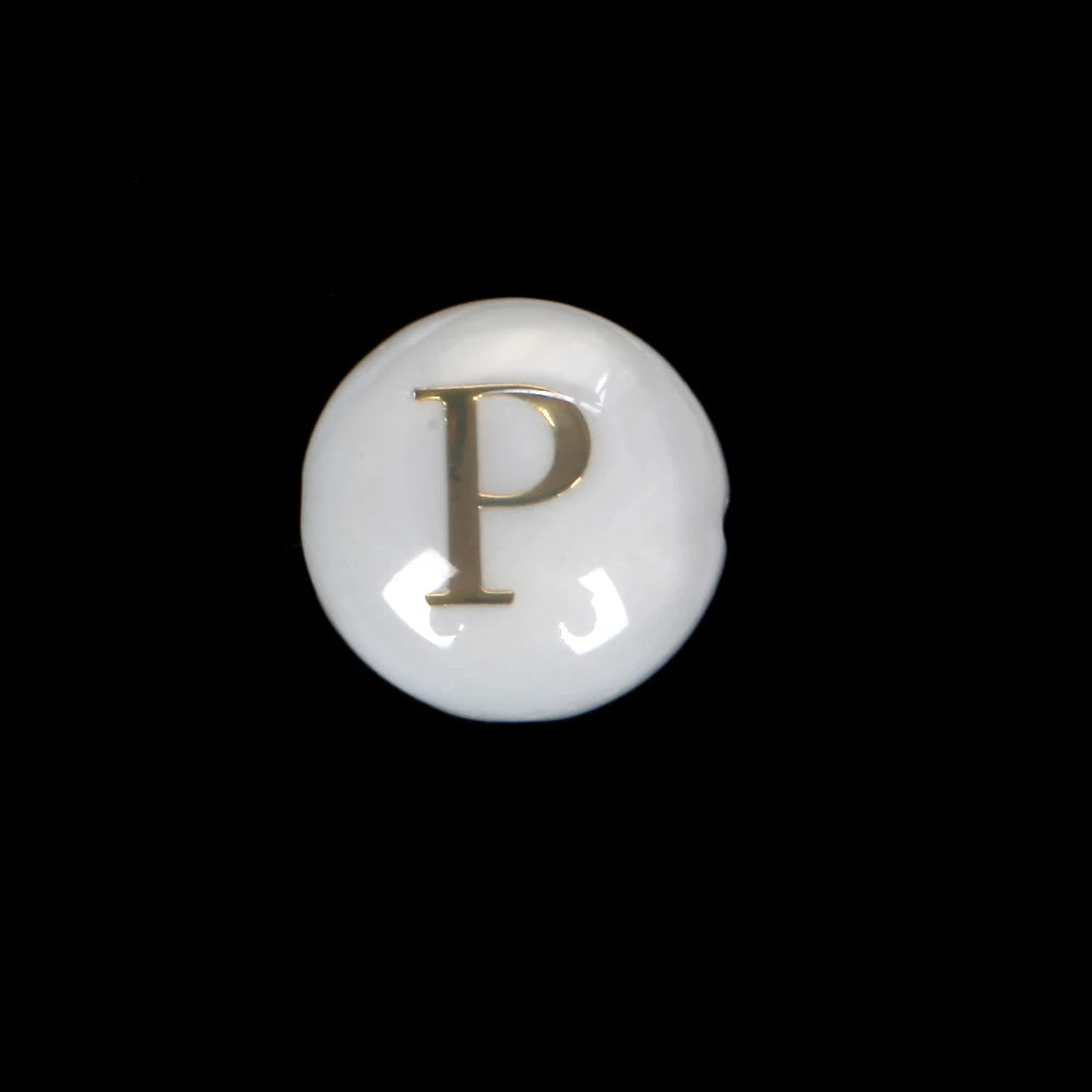8 mm natürliche 26 Buchstaben weiße Muschel-Alphabet-Abstandsperlen für Schmuckherstellung, DIY handgefertigte Anhänger-Halskette