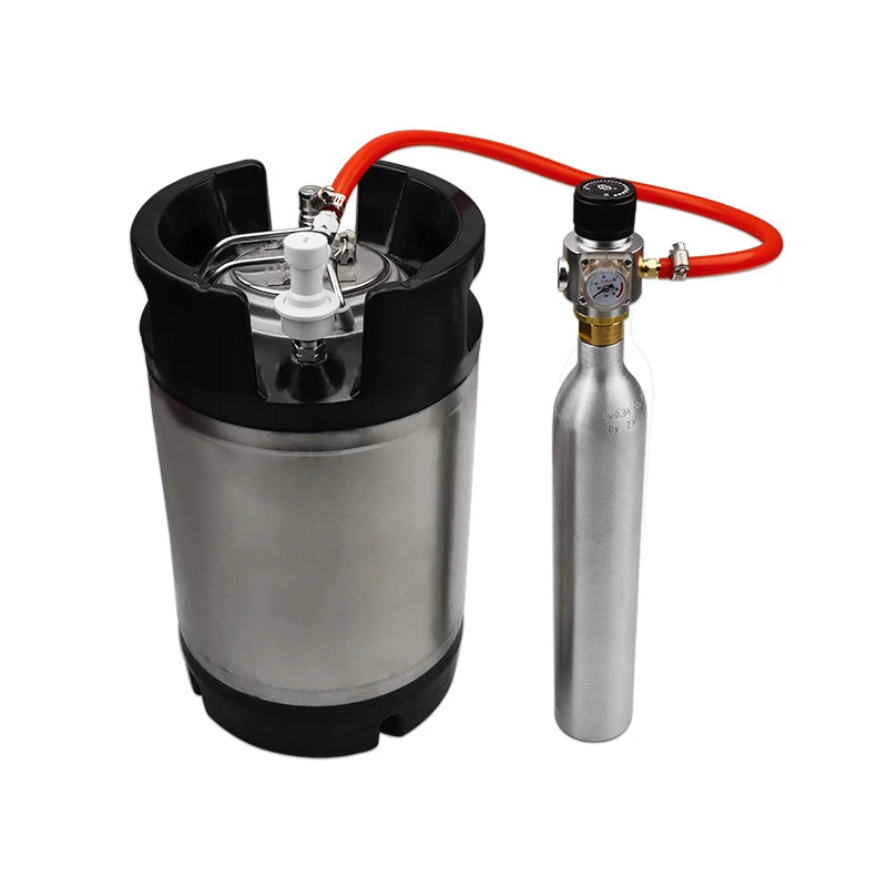 Home Brew Bier-Gasleitungsbaugruppe, 5/16 Zoll PVC-Gaskohlisationsschlauch, 0–90 psi CO2-Regler mit Kugelschloss und Klemmen für CO2-Gasflasche