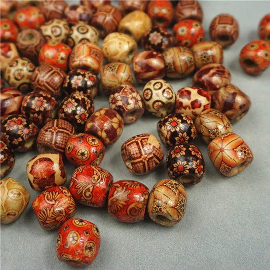Louleur Hohe Qualität Vintage Natürliche Große Loch Holz Perlen Für Halskette Armband Charms für Diy Schmuck Machen Haar Zubehör