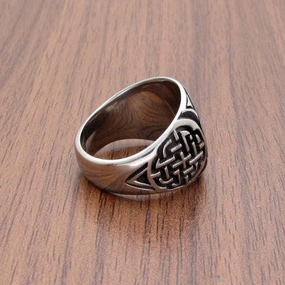 Punk Edelstahl Silber Farbe Kolovrat Slavic Symbol des Sonnenrings atember aubende Verzierung einzigartigen heidnischen Schmuck