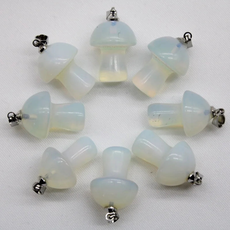 15 stücke Natürliche Stein Anhänger Quarz Kristall Amethyst Achate Aventurin Pilz Stein Anhänger für DIY Machen Zubehör