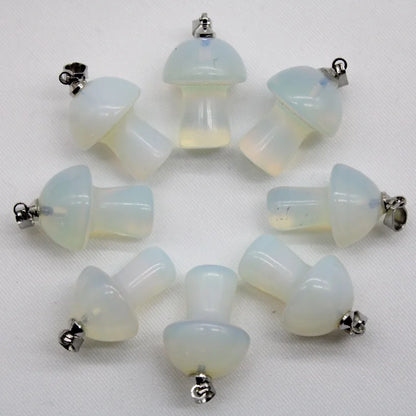15 stücke Natürliche Stein Anhänger Quarz Kristall Amethyst Achate Aventurin Pilz Stein Anhänger für DIY Machen Zubehör